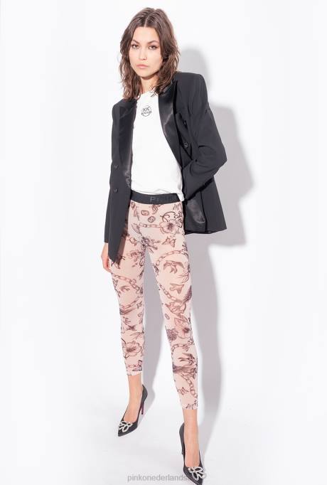 joggingkleding en leggings | L488711 legging met tatoeageprint Pinko naakt/zwart