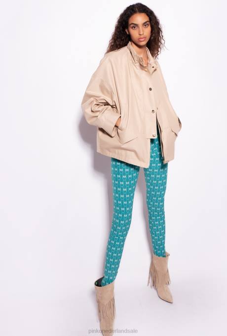joggingkleding en leggings | L488713 legging met monogram Pinko aquamarijn/groen