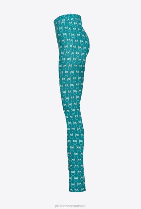 joggingkleding en leggings | L488713 legging met monogram Pinko aquamarijn/groen