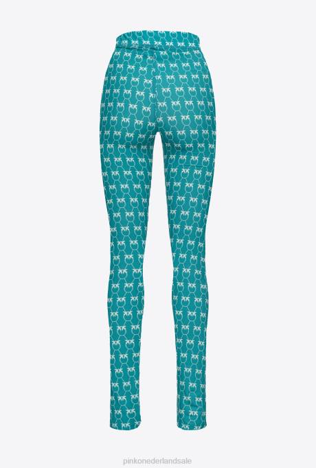 joggingkleding en leggings | L488713 legging met monogram Pinko aquamarijn/groen