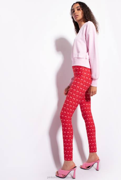 joggingkleding en leggings | L488714 legging met monogram Pinko rood/roze