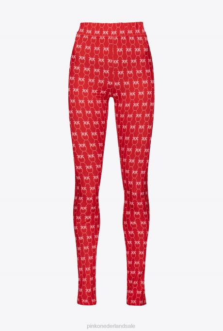 joggingkleding en leggings | L488714 legging met monogram Pinko rood/roze