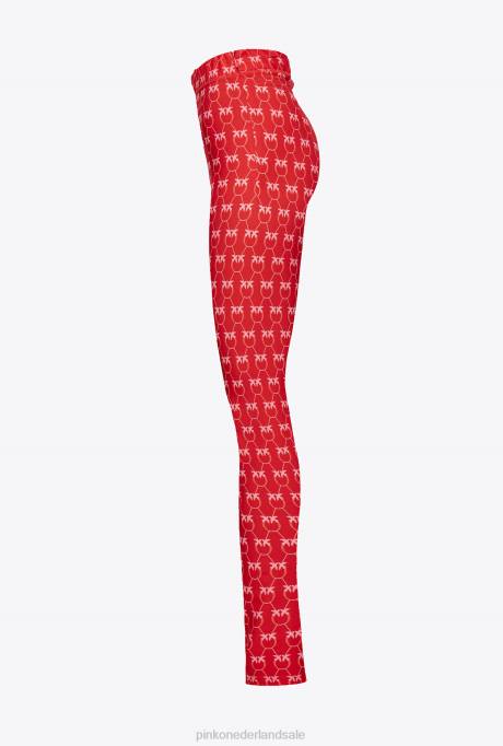 joggingkleding en leggings | L488714 legging met monogram Pinko rood/roze