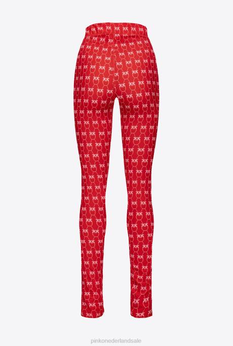 joggingkleding en leggings | L488714 legging met monogram Pinko rood/roze