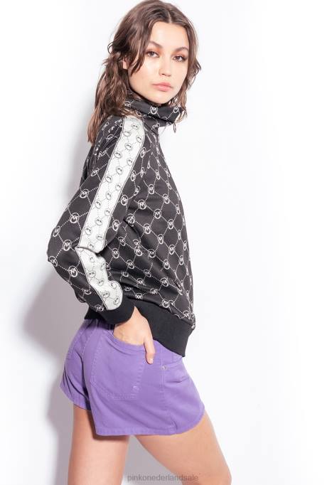 korte broek | L488675 korte broek in minirokstijl met riem Pinko lavendel lila