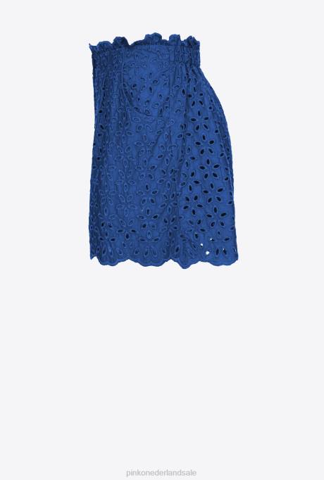korte broek | L488697 Engelse broderie korte broek Pinko blauw