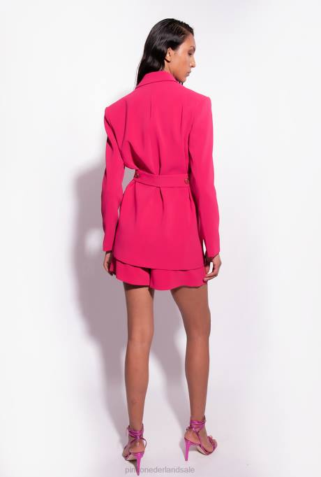 korte broek | L488705 stretch crêpe korte broek Pinko frambozen rood