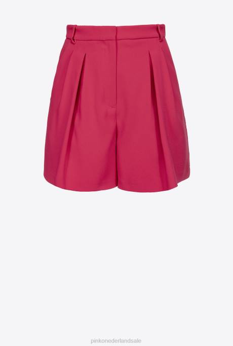 korte broek | L488705 stretch crêpe korte broek Pinko frambozen rood