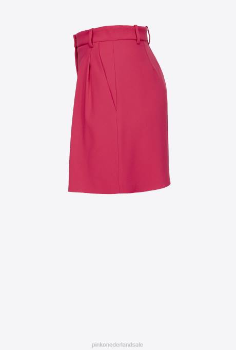korte broek | L488705 stretch crêpe korte broek Pinko frambozen rood