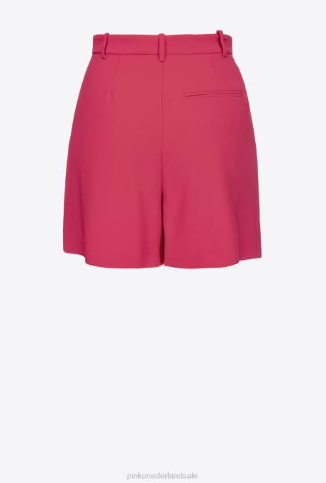 korte broek | L488705 stretch crêpe korte broek Pinko frambozen rood