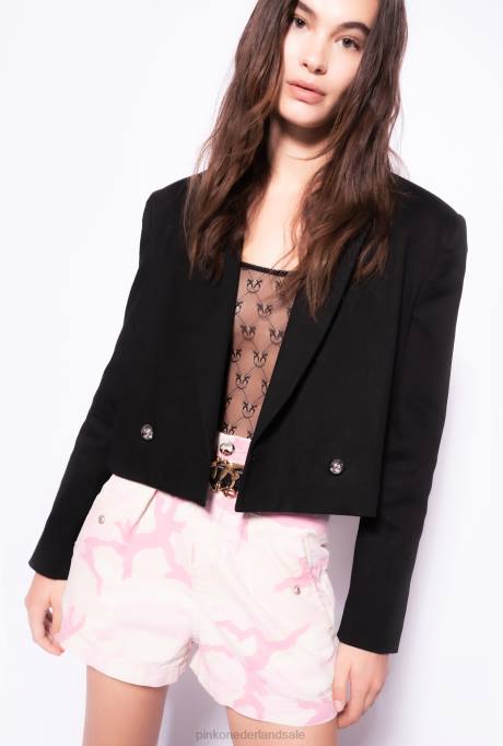 korte broek | L488750 camouflage korte broek Pinko multi.nude/roze