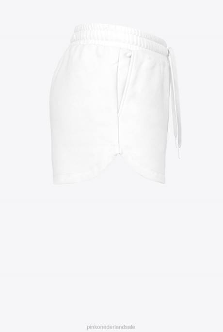 korte broek | L488754 korte broek met logoprint Pinko zijde wit