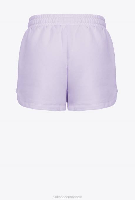 korte broek | L488756 korte broek met logoprint Pinko lila - lichte sorbet
