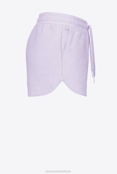 korte broek | L488756 korte broek met logoprint Pinko lila - lichte sorbet