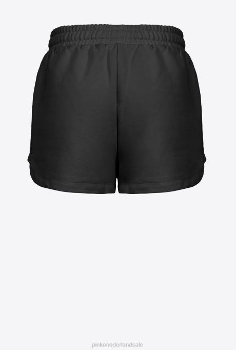 korte broek | L488757 korte broek met logoprint Pinko limousine zwart
