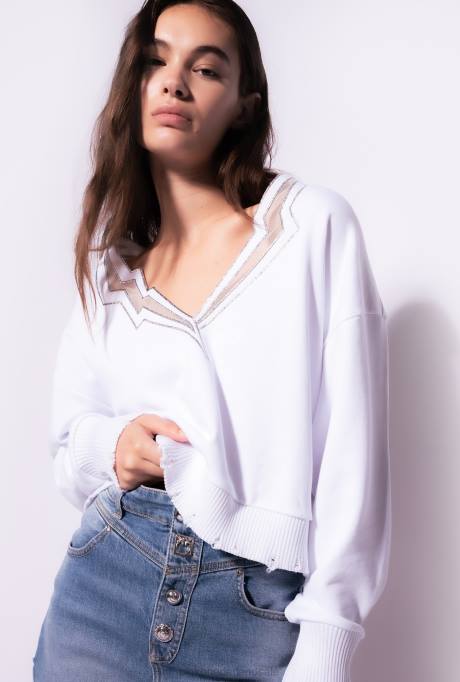 korte broek | L488771 korte broek met gemengde knopen Pinko medium lichte wassing