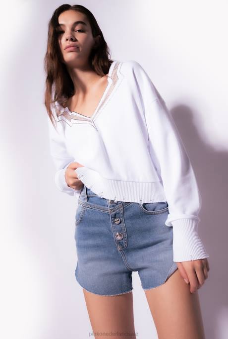 korte broek | L488771 korte broek met gemengde knopen Pinko medium lichte wassing