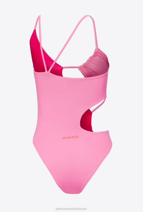 badkleding | L488930 Badpak uit één stuk met bloemenprint Pinko multi.roze/oranje