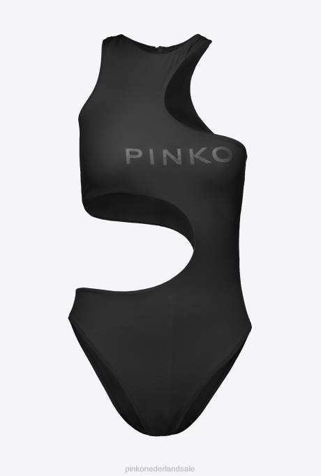 badkleding | L488931 badpak uit één stuk met uitsparing Pinko limousine zwart