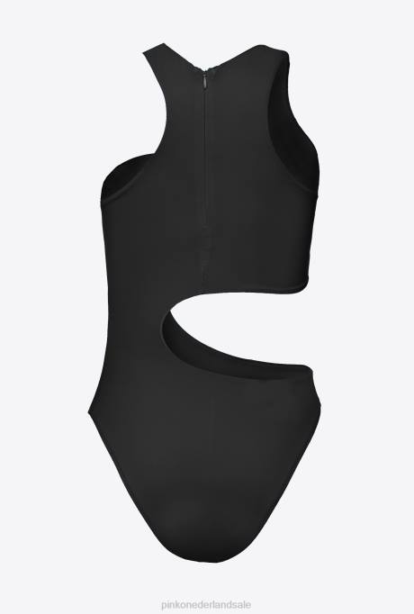 badkleding | L488931 badpak uit één stuk met uitsparing Pinko limousine zwart