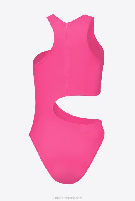 badkleding | L488932 badpak uit één stuk met uitsparing Pinko fuchsia paars