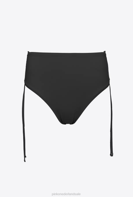 badkleding | L488942 bikinibroekje met hoge taille Pinko limousine zwart