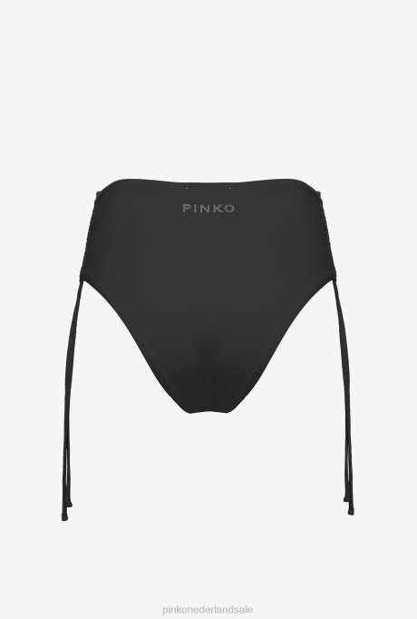 badkleding | L488942 bikinibroekje met hoge taille Pinko limousine zwart