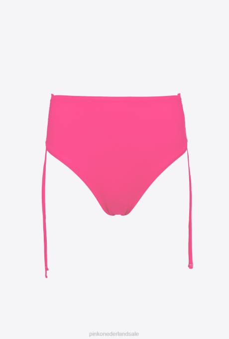 badkleding | L488943 bikinibroekje met hoge taille Pinko fuchsia paars