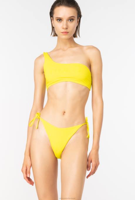 badkleding | L488948 bikinitop met één schouder Pinko warm olijfgroen