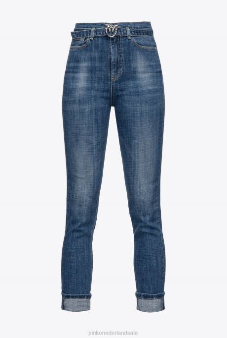 spijkerbroek | L488848 skinny jeans met gekruiste stretch Pinko medium vintage wassing
