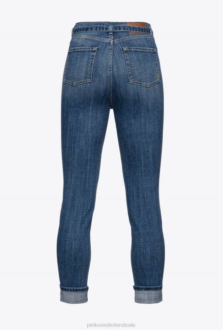 spijkerbroek | L488848 skinny jeans met gekruiste stretch Pinko medium vintage wassing