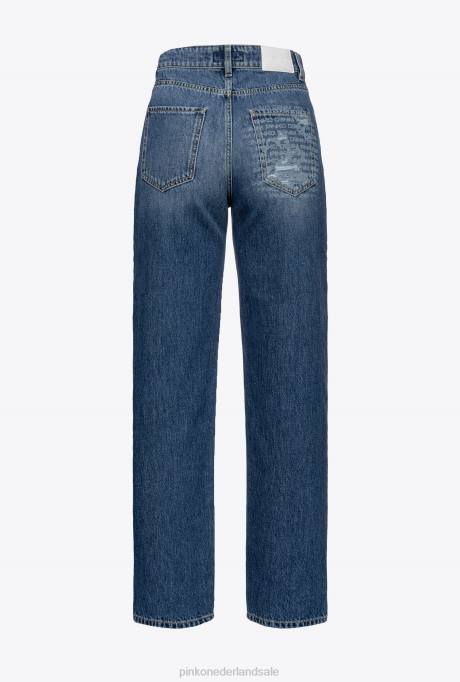 spijkerbroek | L488862 slouchy denim boyfriend-jeans Pinko donkere vintage wassing