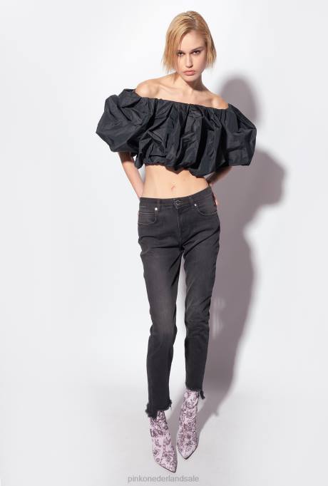 spijkerbroek | L488867 skinny spijkerbroek Pinko limousine zwart