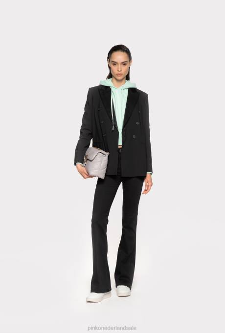 spijkerbroek | L488868 wijd uitlopende jeggings Pinko limousine zwart