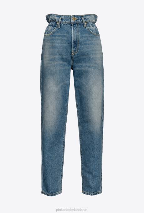 spijkerbroek | L488875 mom-fit jeans van authentiek denim uit de jaren 90 Pinko dol. porselein blauw