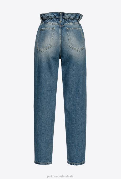 spijkerbroek | L488875 mom-fit jeans van authentiek denim uit de jaren 90 Pinko dol. porselein blauw