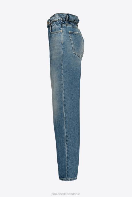spijkerbroek | L488875 mom-fit jeans van authentiek denim uit de jaren 90 Pinko dol. porselein blauw
