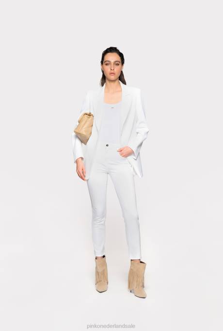 spijkerbroek | L488882 skinny stretch spijkerbroek Pinko Helder wit
