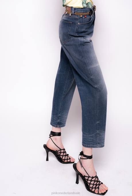 spijkerbroek | L488889 mom-fit vintage spijkerbroek Pinko mostrine blauw