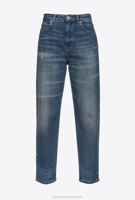 spijkerbroek | L488889 mom-fit vintage spijkerbroek Pinko mostrine blauw