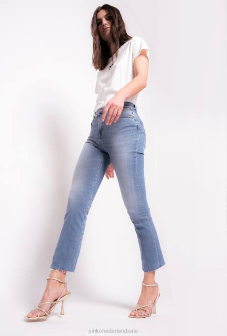 spijkerbroek | L488894 bootcut enkellange jeans Pinko dol. porselein blauw