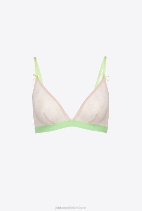 ondergoed | L488962 kanten triangel bh Pinko roze/groen