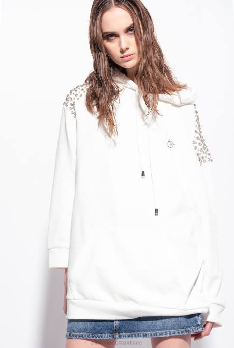 sweatshirts | L488511 luxe hoodie Pinko wolk wit
