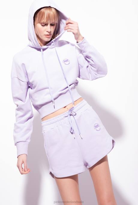 sweatshirts | L488524 cropped sweatshirt met logoprint Pinko lila - lichte sorbet