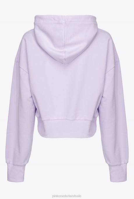 sweatshirts | L488524 cropped sweatshirt met logoprint Pinko lila - lichte sorbet