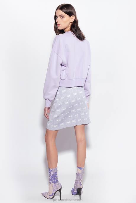 sweatshirts | L488534 cropped sweatshirt met sterlogo Pinko lila - lichte sorbet