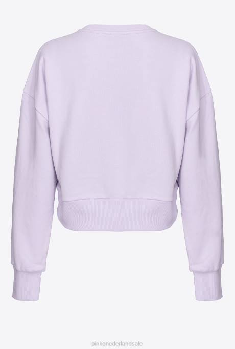 sweatshirts | L488534 cropped sweatshirt met sterlogo Pinko lila - lichte sorbet