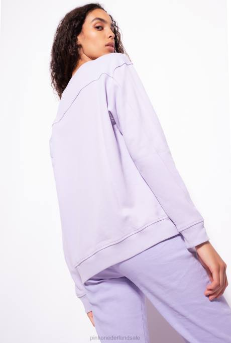 sweatshirts | L488536 Sweatshirt met logoprint Pinko lila - lichte sorbet