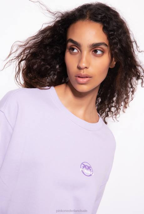 sweatshirts | L488536 Sweatshirt met logoprint Pinko lila - lichte sorbet
