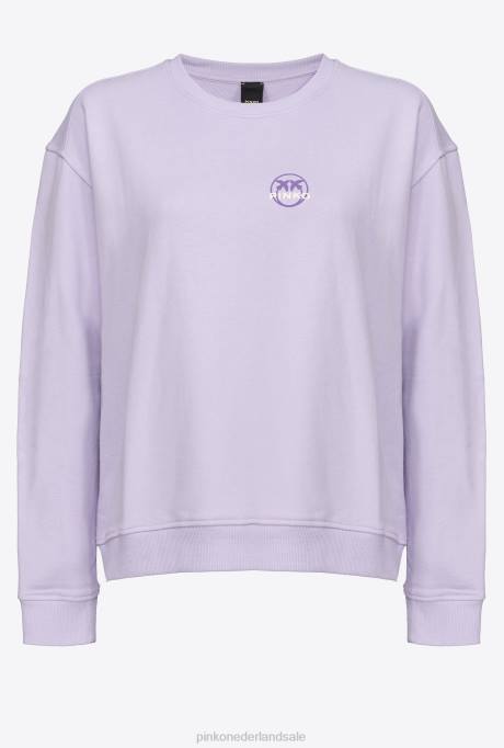 sweatshirts | L488536 Sweatshirt met logoprint Pinko lila - lichte sorbet